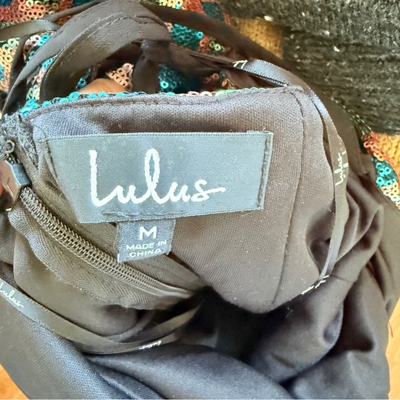 Lulus Glow With The Flow Multicolor Sequin Geometric Mini Dress - Picture 8 of 8